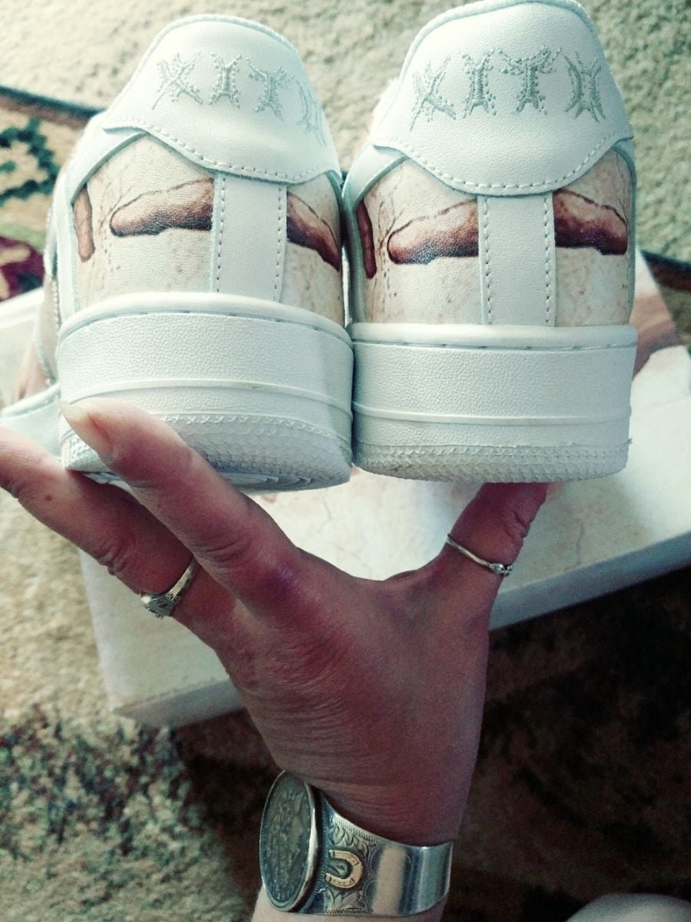 Force of Creation Low White Leather Sneakers - Picture 6 of 12